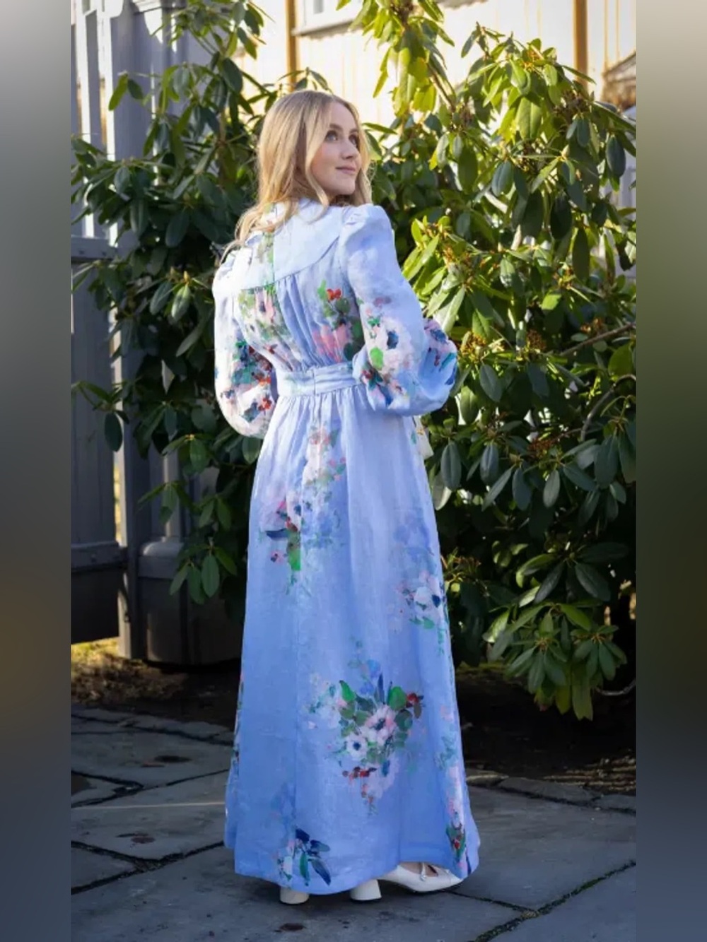 NWT Zimmermann Everley Light Blue Floral Button-Down Maxi Dress - Picture 13 of 13